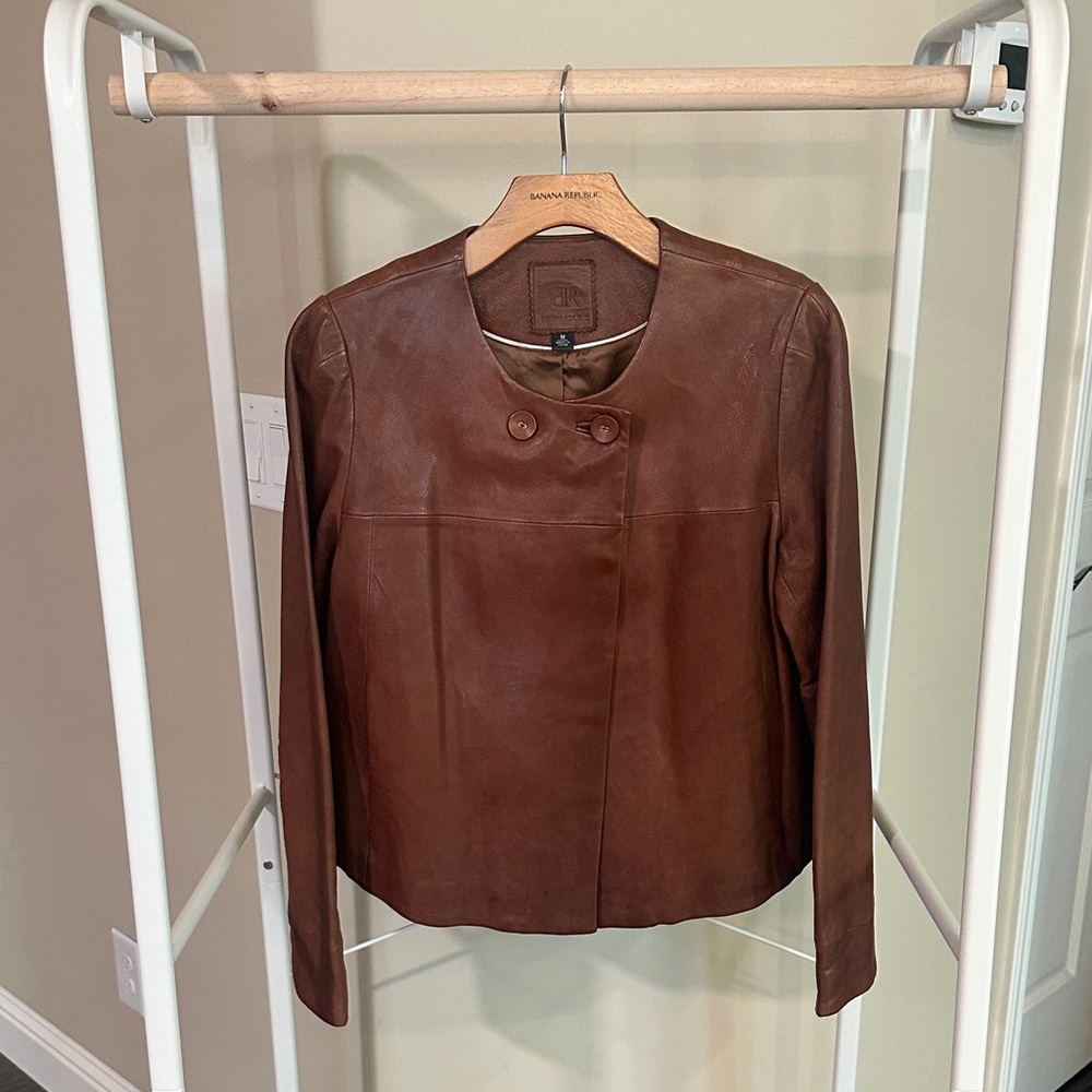 Banana Republic Chestnut Leather Jacket